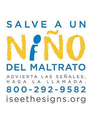Stop Child Abuse Logo, Spanish