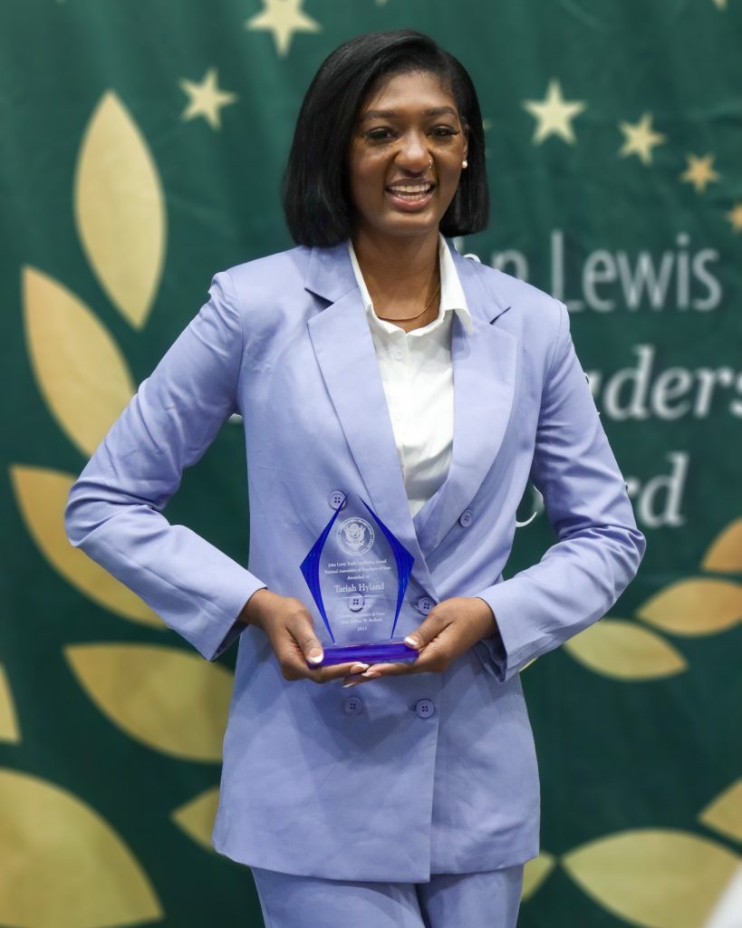 Tariah Hyland, Recipient of the 2023 John Lewis Award.